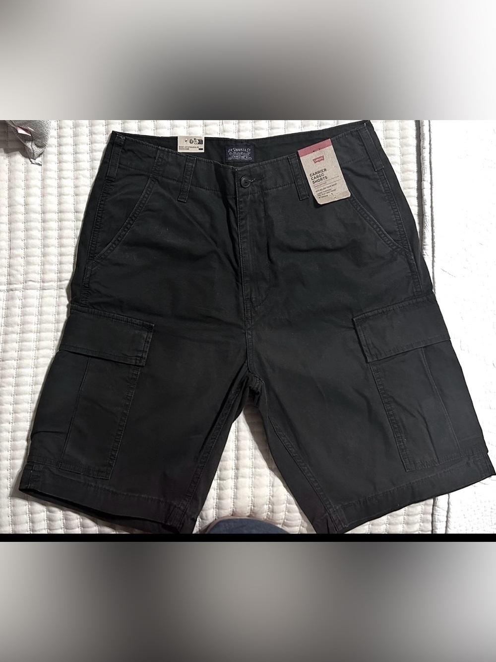 Levi's Black Cargo Shorts with Utility Pockets